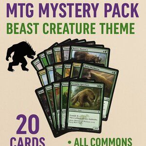 Magic the Gathering Mystery Pack – Beast Creature Theme – 20 Cards Commons & Unc